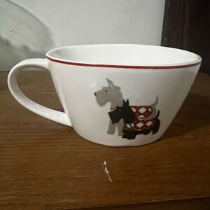 Grace's Teaware Scottish Terrier/Scottie Dog Argyle red and black plaid mug